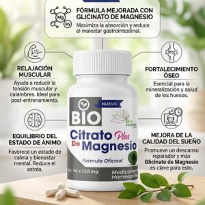 BIOCITRATO DE MAGNESIO+GLICINATO FCO X 90 CAP