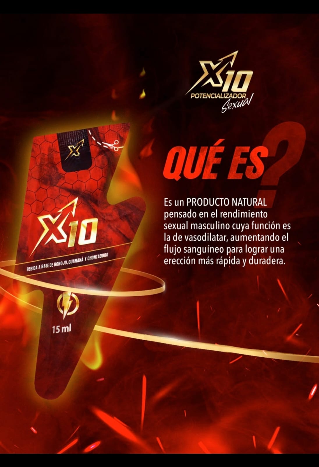 X10 POTENCIALIZADOR S3XUAL CAJA X 7 SACHETS - Image 6